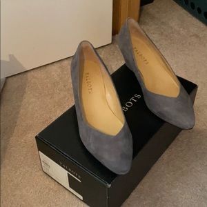 Talbots Laney wedge suede shoes. New. Sz 6.5